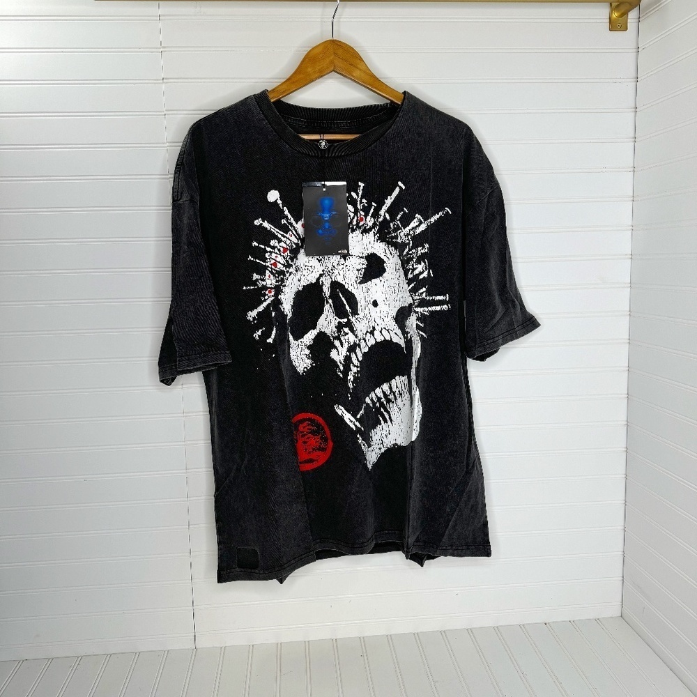 NEW Authentic Hell Star Los Angeles Oversized Small Skull T Shirt